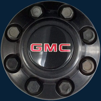 '96-02 GMC Van 2500 / 3500 8 Lug Black Center Caps 1619CC