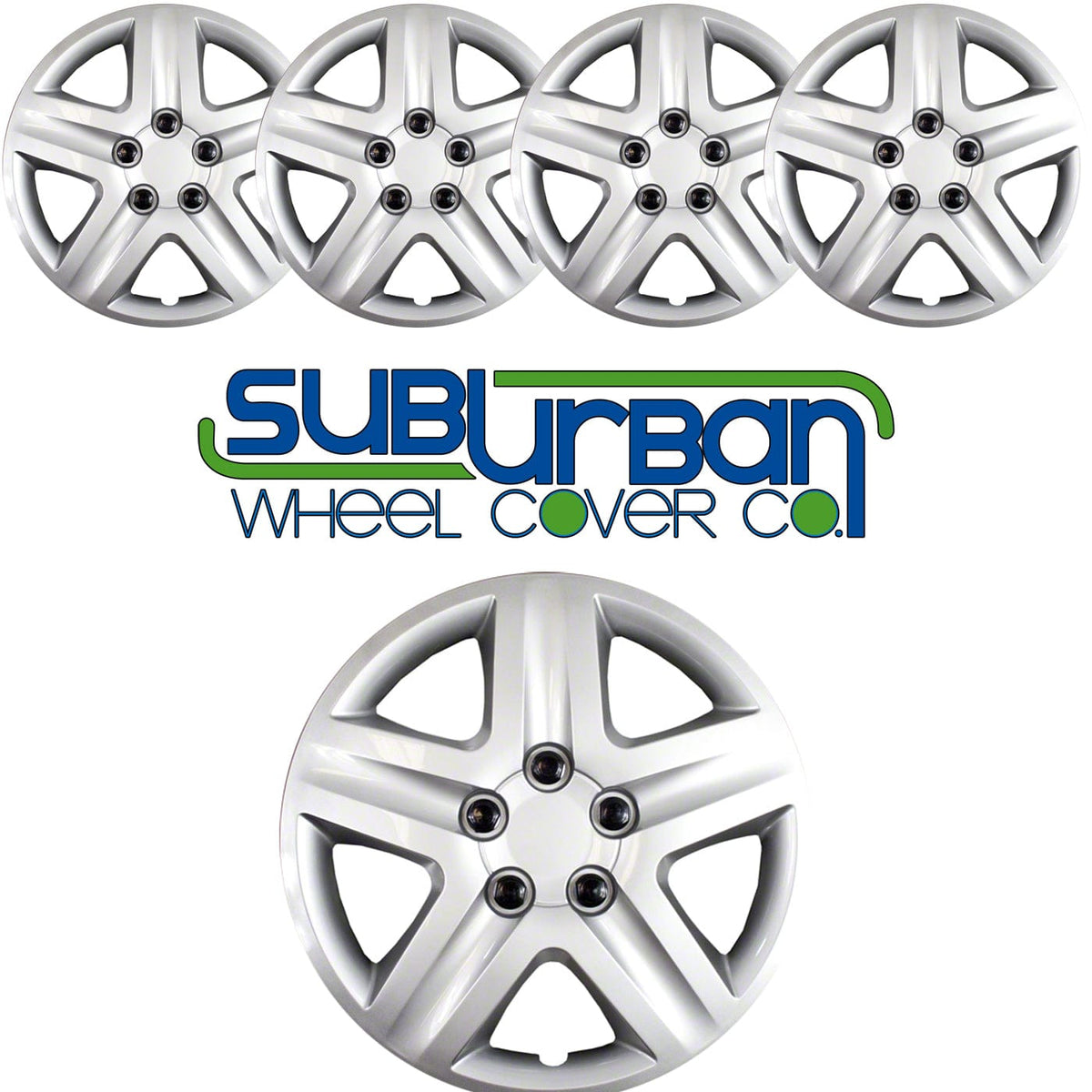 Universal 17" Replacement Hubcaps / Wheel Covers 43117S Suburban