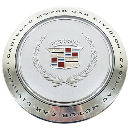 '89-93 Cadillac Deville Center Cap Silver Wreath & Crest 4502S-CC
