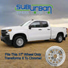 IMP-100X CHROME WHEEL SKINS FOR CHEVROLET SILVERADO 1500 WORK TRUCK