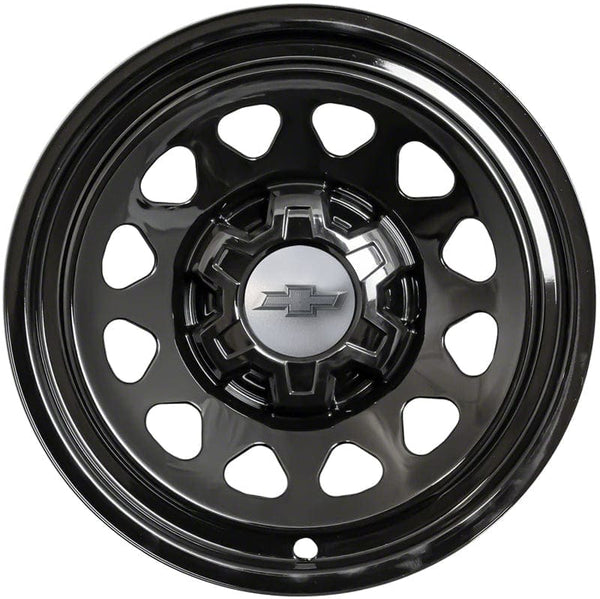 23 24 Chevrolet Colorado WT 17 Gloss Black Wheel Skins IMP 100BLK Suburban Wheel Cover