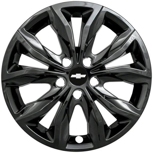 Quickskins Gloss Black Wheel Skins (Set Of 4) For 2016-2018 Chevy Malibu - 17" ABS Covers